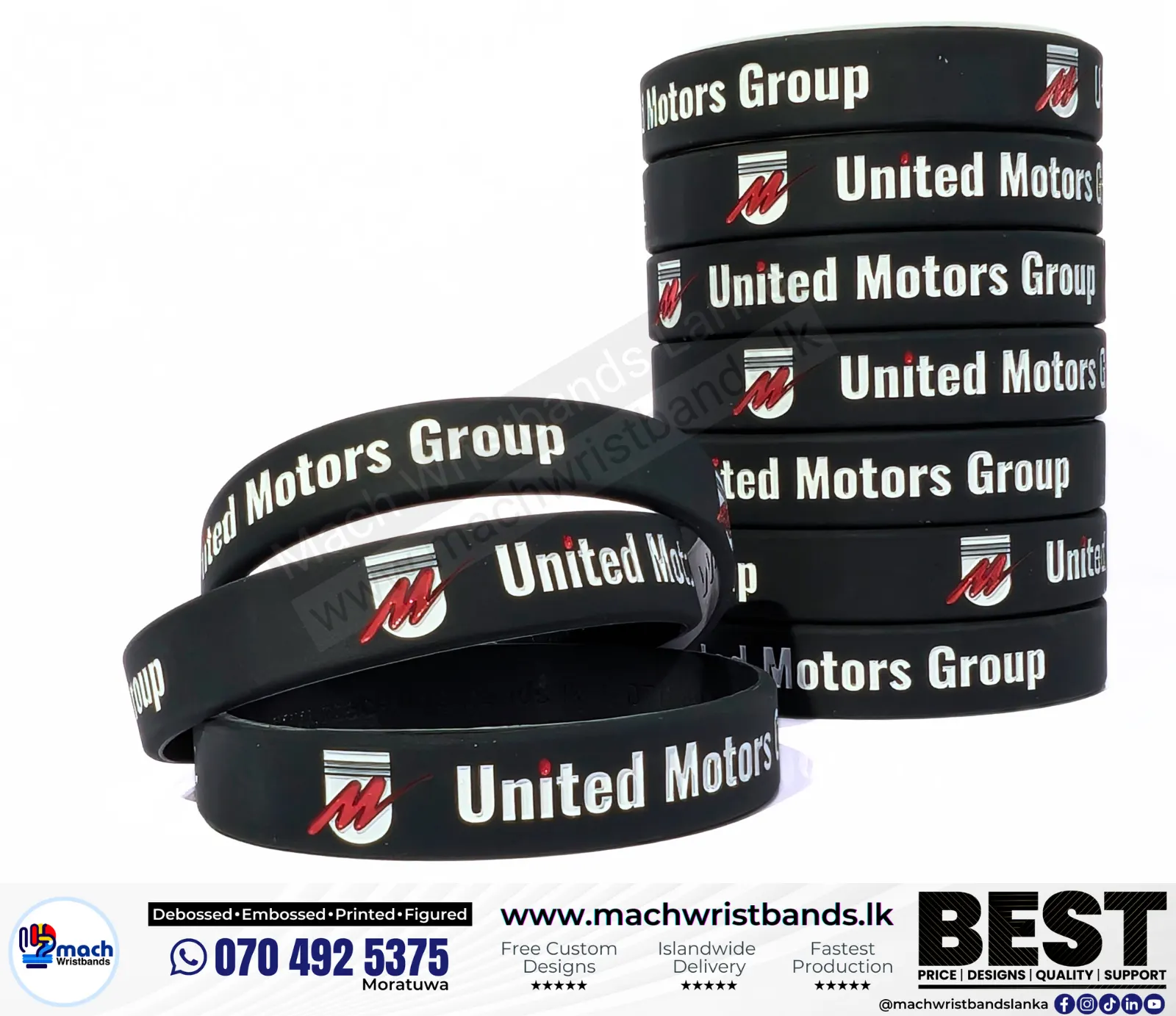 Corporate Deboss Handbands